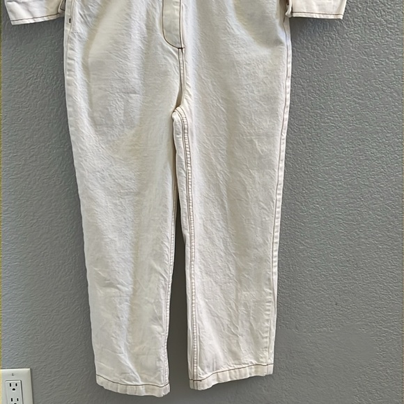Zara - Beige Denim Jumpsuit Size Medium - Picture 7 of 10